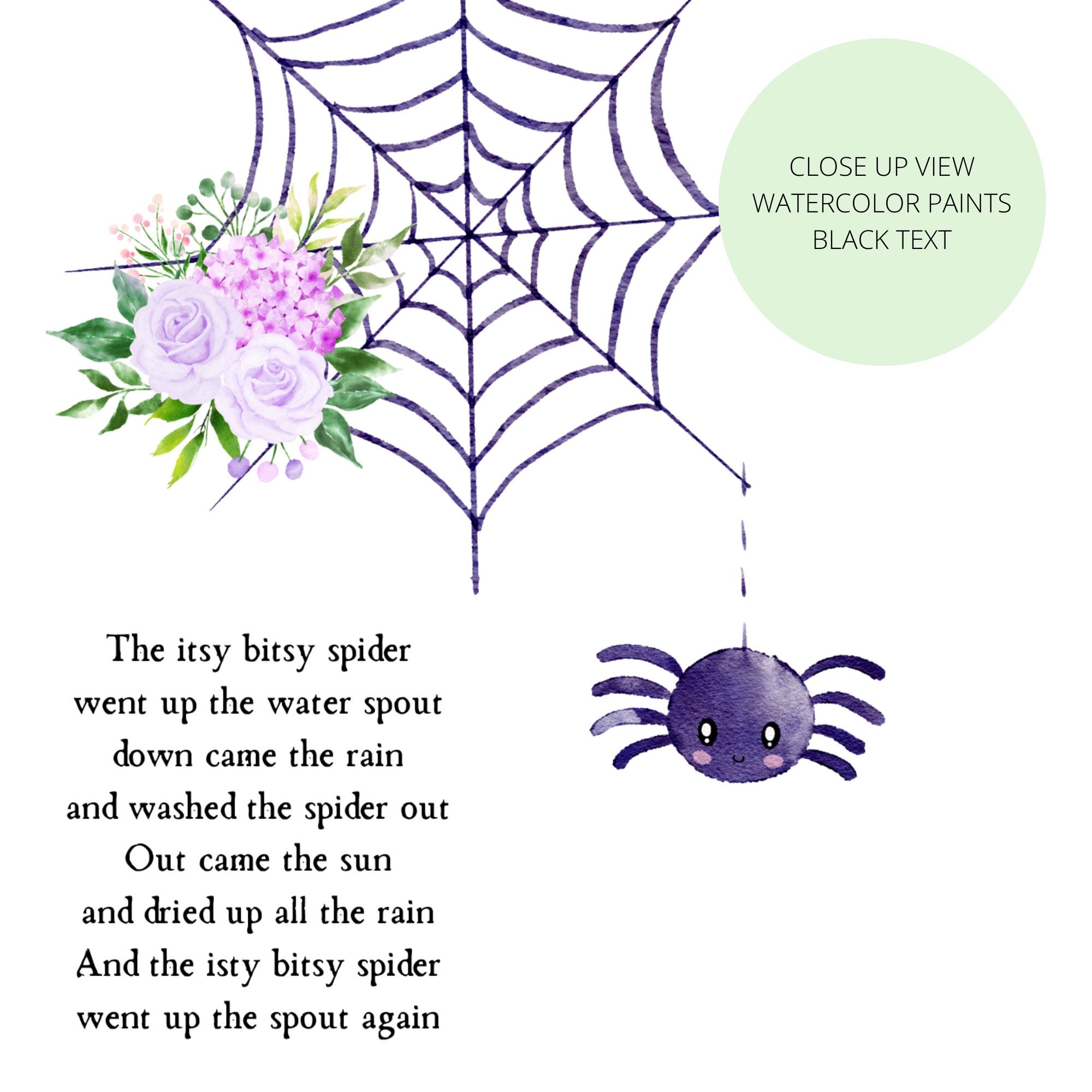 Itsy Bitsy Spider Printable - Etsy
