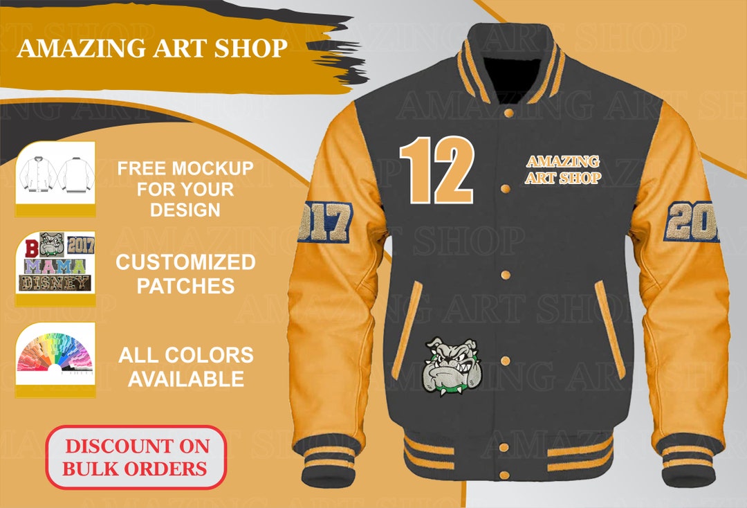 Create Your Own Logo Varsity Letterman Baseball Jacket Embroidery Patches Fashion Jacket,bomber