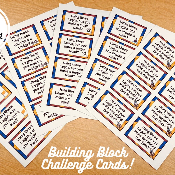 Building Block Challenge Cards Printable PDF (NOT Editable)