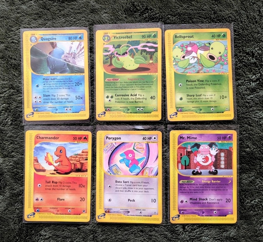 Various Ereader Pokemon Cards Etsy
