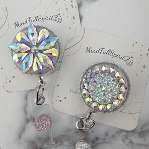 Crystal AB ID badge reels