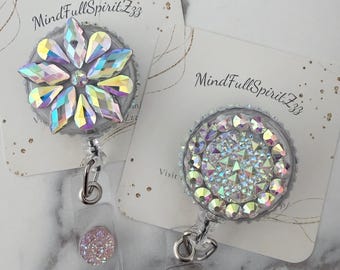 Crystal AB ID badge reels