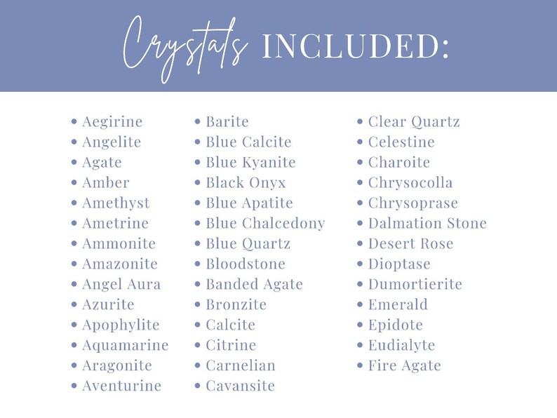 Crystal Properties, Gem Healing Cards, Gemstone Meanings, Gift for ...
