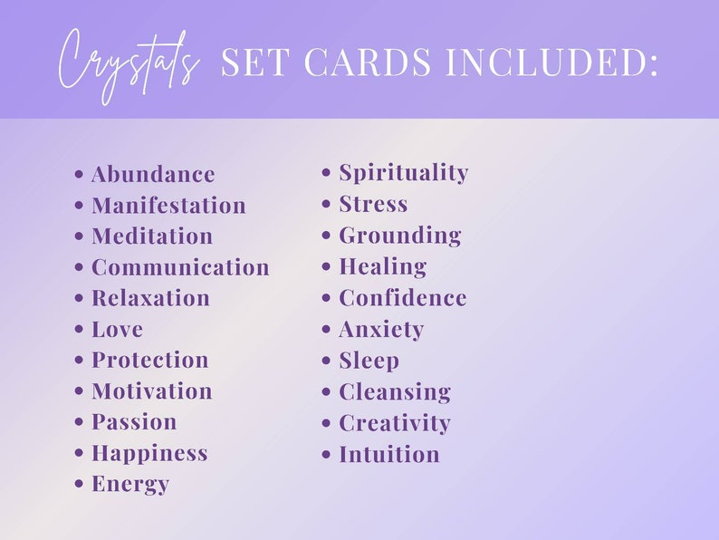 21 Printable Crystal Information Cards Crystal Guide Etsy Australia
