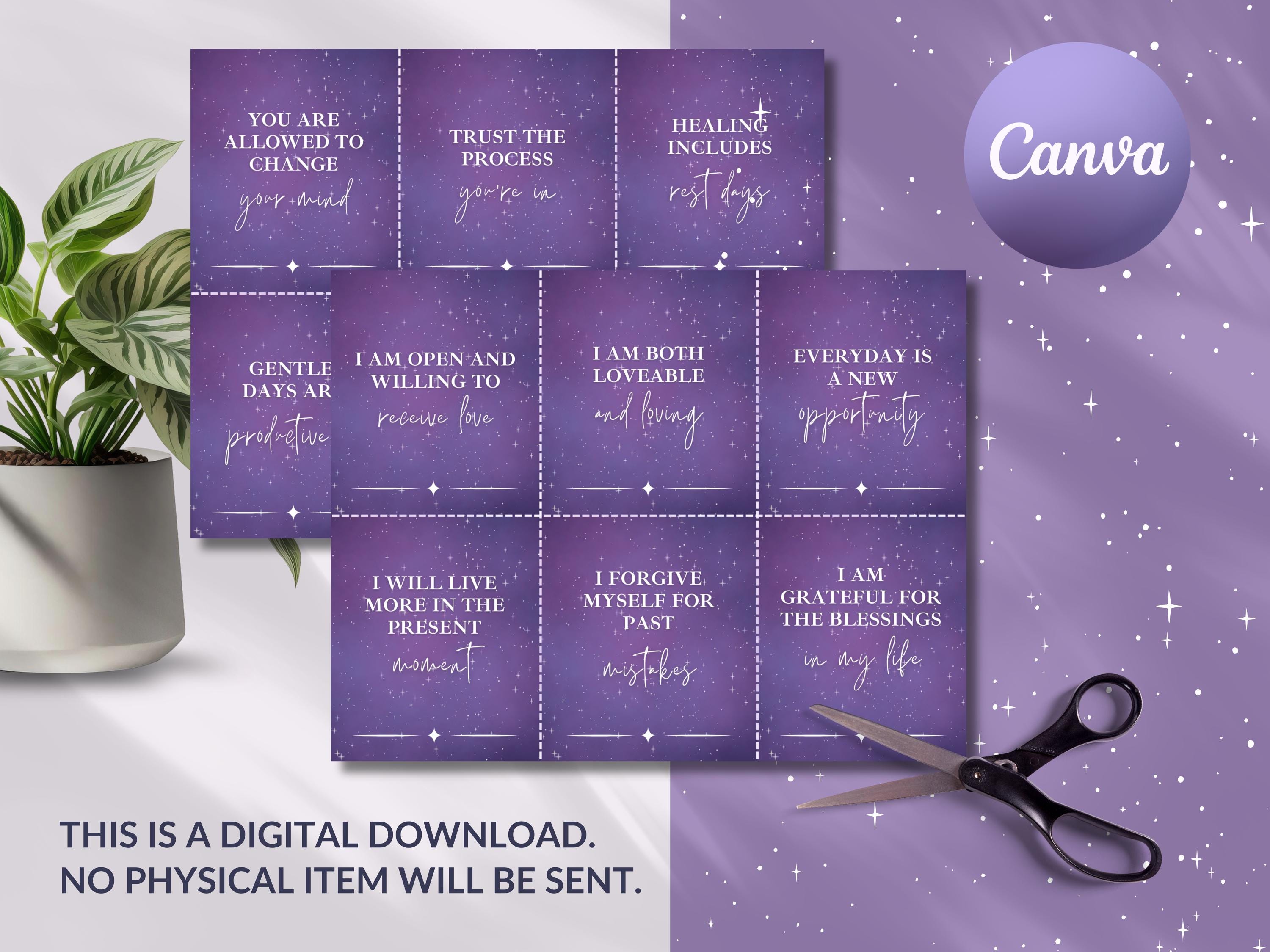 60 Printable Affirmation Cards, Vision Board Printables, Positive ...