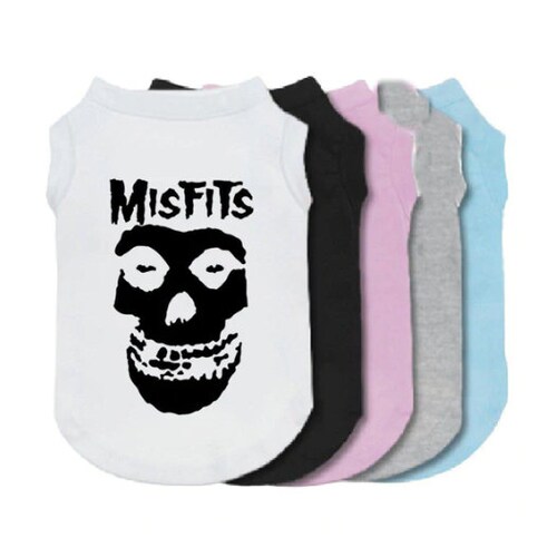 Misfits Dog Shirt Skull Logo Punk Rock Dog Rock Music Etsy