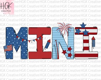 American Mini PNG, Happy 4th of July shirt, Mama Mini PNG, Patriotic tshirt, Fourth of July, Sublimation Design
