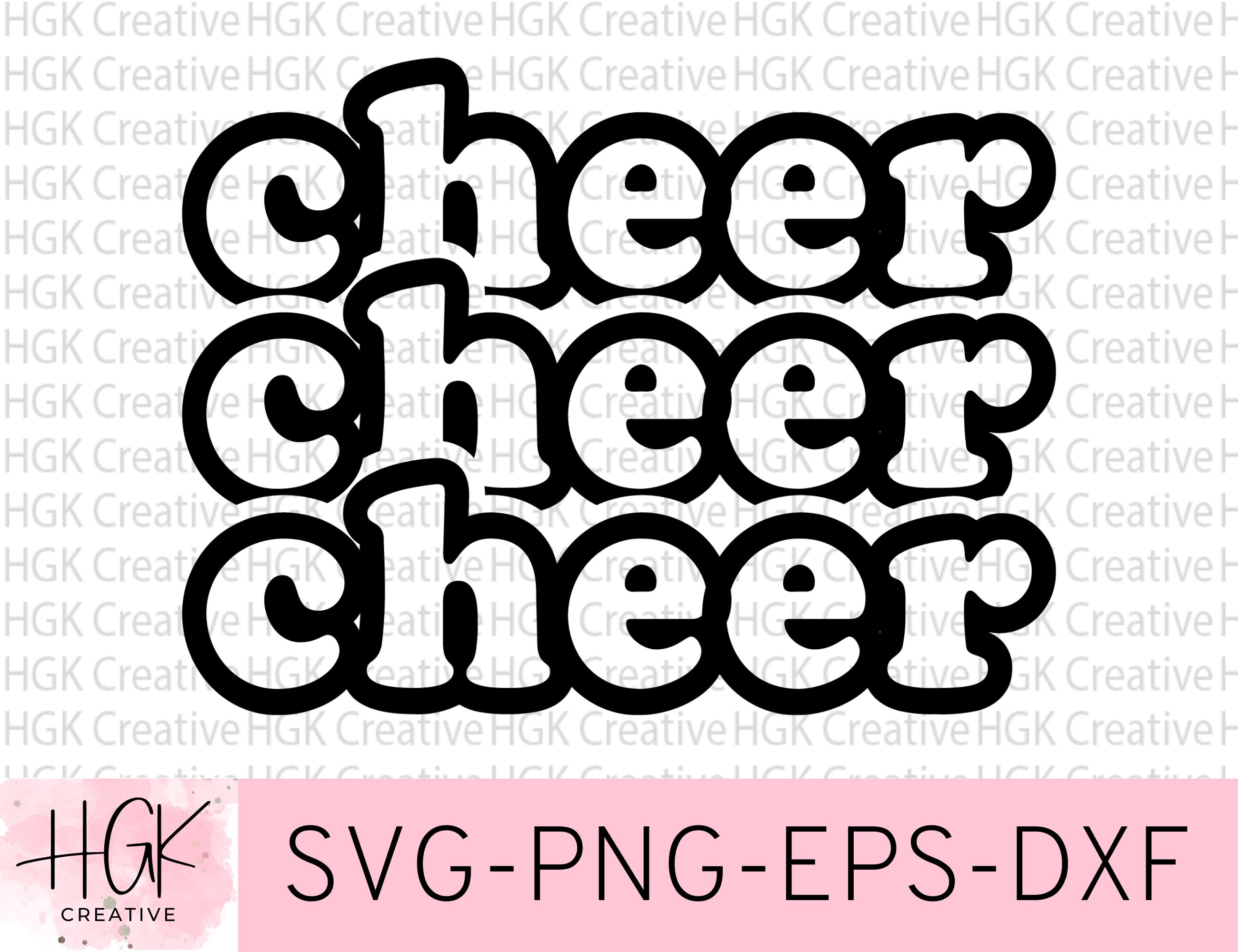 Cheer Svg, Stacked Cheer SVG, Cheerleading SVG, Cheer Team Svg ...