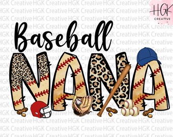Nana Baseball PNG, Baseball Game Day tee, Gram Baseball Shirt Design, Grandma sweatshirt, Baseball doodle font, Sublimation Design
