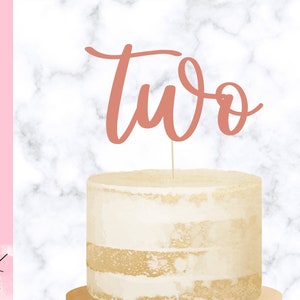 Two Cake Topper SVG, Second Birthday SVG, Happy bday cupcake topper SVG, 2nd b-day party, cut file, laser cut files