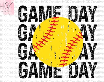 Game Day Softball PNG, Softball shirt PNG, Softball mom, Sublimation, Stacked Softball Design, Clipart, Digital download