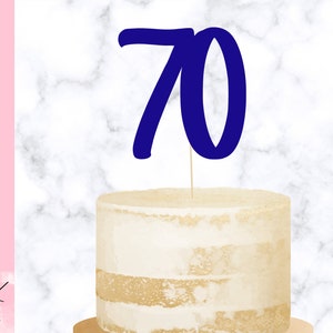 70th Cake Topper SVG, 70th Birthday SVG, Happy birthday cupcake topper SVG, Cricut cut file, laser cut files