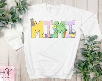 Mimi Easter PNG, Easter Grandma shirt, Easter Sublimation Designs, Easter Bunny Clipart, Nana Gigi Easter tshirt