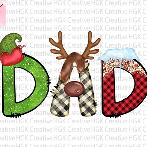 Dad Weihnachten PNG, Daddy Xmas Tshirt, Doodle Papa T-Shirt, Holiday Vater Shirt, Weihnachten Sublimation Design