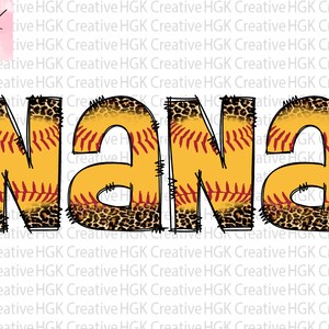 Nana Softball PNG, Sublimation Design Downloads, Doodle Nana PNG, Leopard Softball Shirt Design, Nonna camicia, download digitale