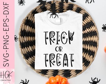 Trick or Treat SVG, Halloween shirt SVG, Halloween iron on file, Trick or treat bag, Halloween sweatshirt cut file, Halloween clipart