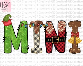 Mini Christmas PNG, Christmas shirts, Doodle font, Holiday mini PNG, Mama and Mini, Christmas Shirt Design, Christmas png, Sublimation