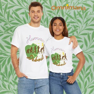 T-shirt unisexe en coton épais &quot;Humain debout&quot; 100 % coton choix de 11 couleurs