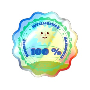 ホログラフィック ダイカット ステッカー オートコラント ホログラフィック デコペス à l'emporte-pièce 「100 % 自然知能認証」 🌞