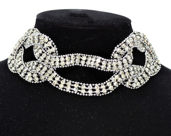 VINTAGE**Retired** Fabulous Czech Crystal Art Deco Choker by Designer Margaret Rowe