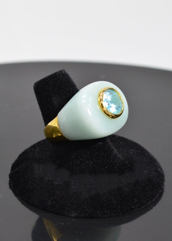 VINTAGE Carol Brodie Rarities Amazonite Blue Topaz