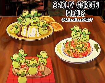 Pokemon Smoliv Garden Meals Stickers