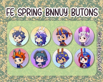 Fire Emblem Spring Bunny Badge Button Pins