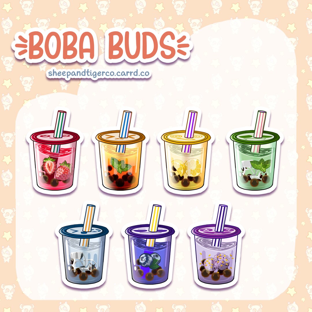 Boba Buds Stickers - Etsy
