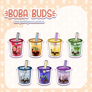 Pegatinas de Boba Buds