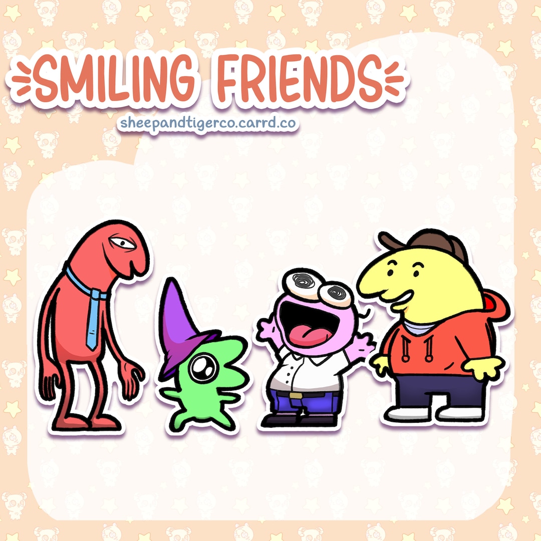 Smiling Friends Characters Stickers - Etsy