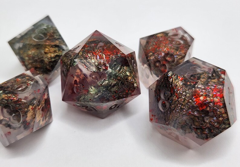 Cinder Drake Dice Set Etsy