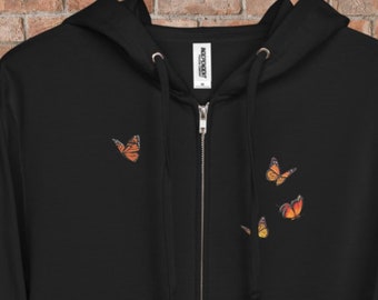 Butterfly Zip up Hoodie - Etsy