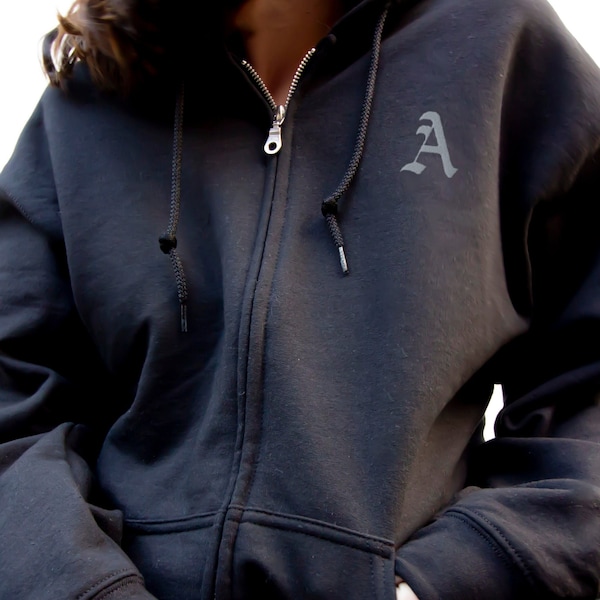 Custom Hoodie Old English Font Etsy