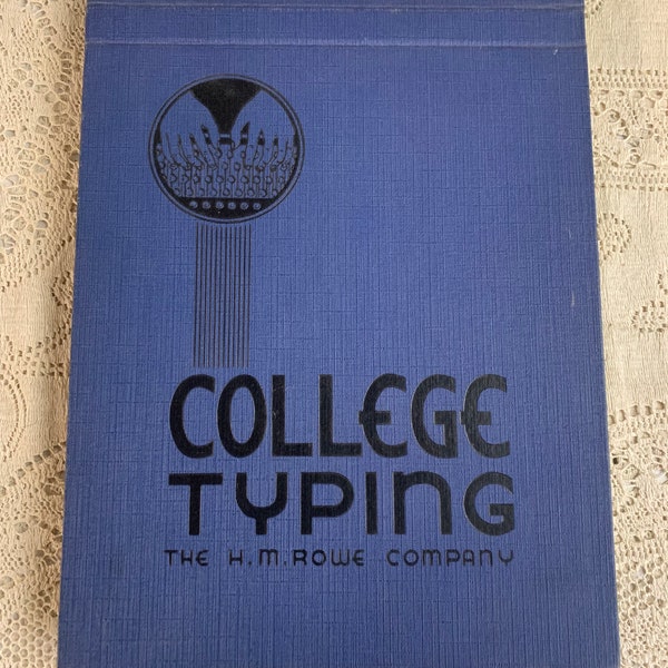 1936 College Typing Vintage Book for Collage or Junk Journal