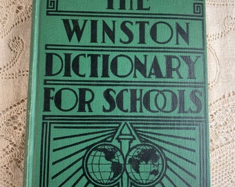 1942 The Winston Dictionary for Schools Hardcover Vintage Book for Collage or Junk Journal