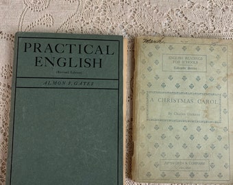 Lot of 2 Vintage English Books for Collage or Junk Journal