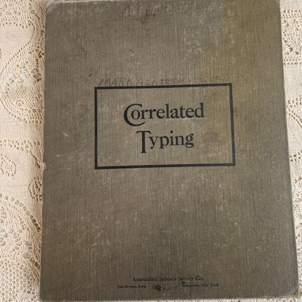 1916 Typing Vintage Book for Collage or Junk Journal