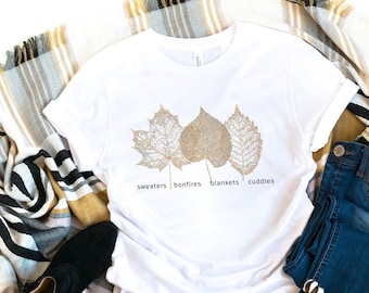 Fall Leaves-shirt dames, herfst-T-shirt