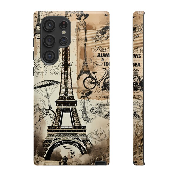 Coque de portable Paris Collage Coque de portable tendance cadeau iPhone Samsung Coque de portable Google