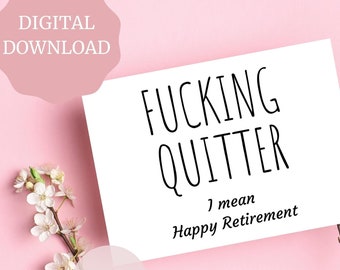 Pensioencadeau, grappige pensioenkaart, kaart voor collega, afdrukbare pensioenkaart, digitale kaart downloaden