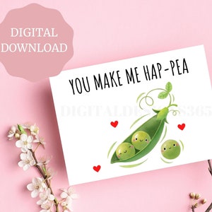Anniversary Card, Cute Birthday Card, Funny Anniversary Card, Pun Anniversary Card, Happy Anniversary Card, Digital Download, PRINTABLE
