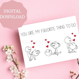 Carte d'anniversaire coquine pour lui, carte d'anniversaire drôle, carte d'anniversaire coquine, coquine juste parce que carte, carte imprimable