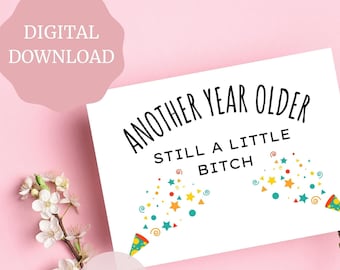 Brother Sister birthday card, Funny Birthday Card, Sister birthday card, Birthday card for sibling, Printable Birthday Card