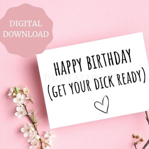 Freche Geburtstagskarte, lustige Geburtstagskarte für ihn, Paar, Geburtstag, Valentinstagskarte, DRUCKBARE Karte, digitaler Download