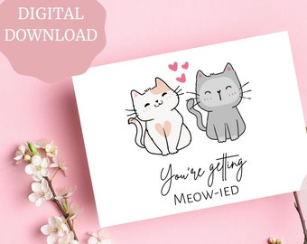 Funny Wedding Card, Bridal Shower, Engagement Card, Wedding Congratulations Gift, Best Friend Getting Married, Printable Card