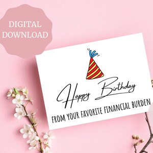 Cartão de aniversário engraçado, cartão de aniversário fofo, cartão de aniversário para os pais, cartão engraçado para a mãe, cartão engraçado para o pai, cartão para impressão