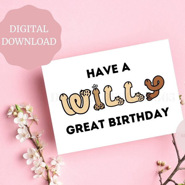 Naughty Birthday Card for Her, Funny birthday card, Birthday card for Best friend, Gag Gift Birthday Card, PRINTABLE card