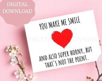 Naughty Anniversary Card, Funny Anniversary Card for Him, Couple, Anniversary, Valentine's Card, PRINTABLE card, Digital Download