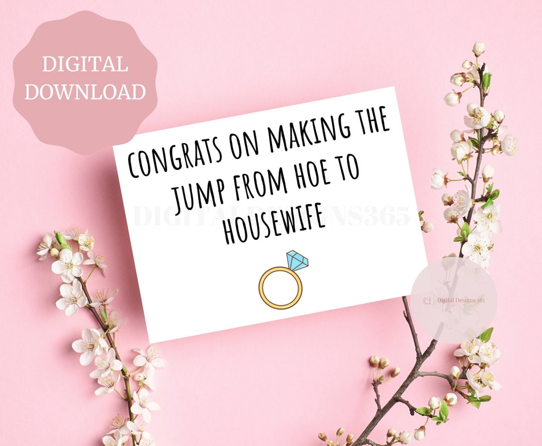 Funny Wedding Card, Bridal Shower, Engagement Card, Wedding ...