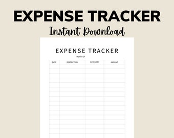 Ausgaben-Tracker, Ausgaben-Tracker zum Ausdrucken, Ausfüllbarer Ausgaben-Tracker, Ausgaben-Tracker, Geschäftsausgaben-Tracker, Budget-Tracker